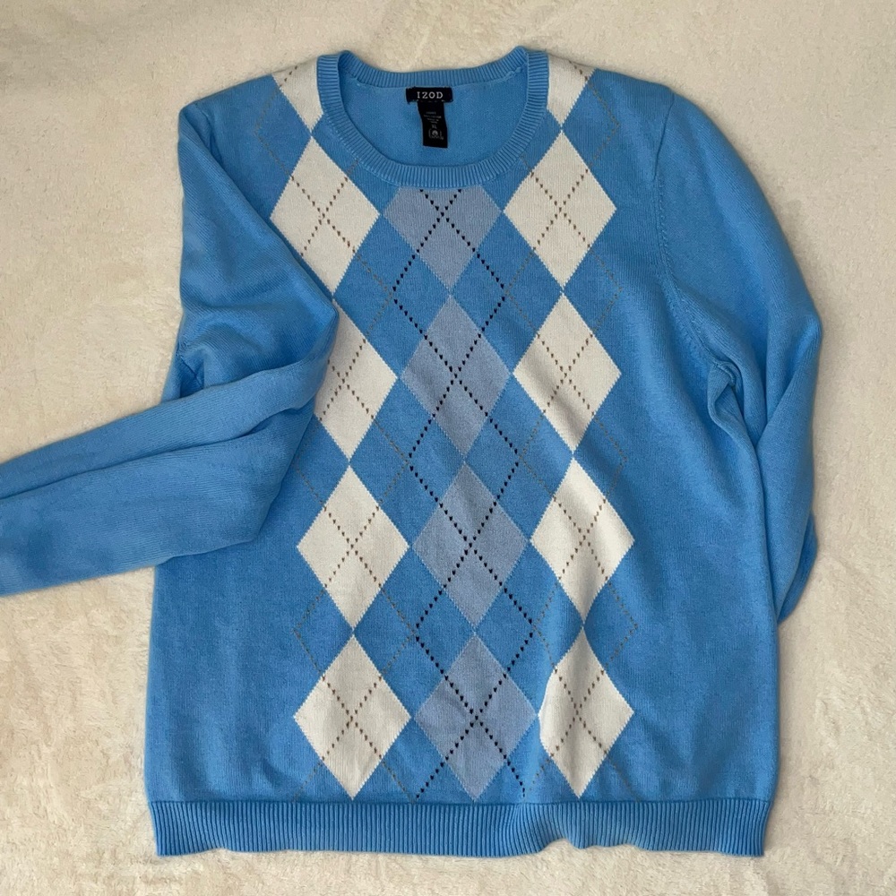 Blue IZOD sweater in XL; Great condition